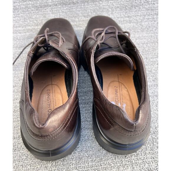 ECCO Helsinki 2 Leather Derby Shoe Brown Comfortable Shoes Men’s Size 11-11.5 US